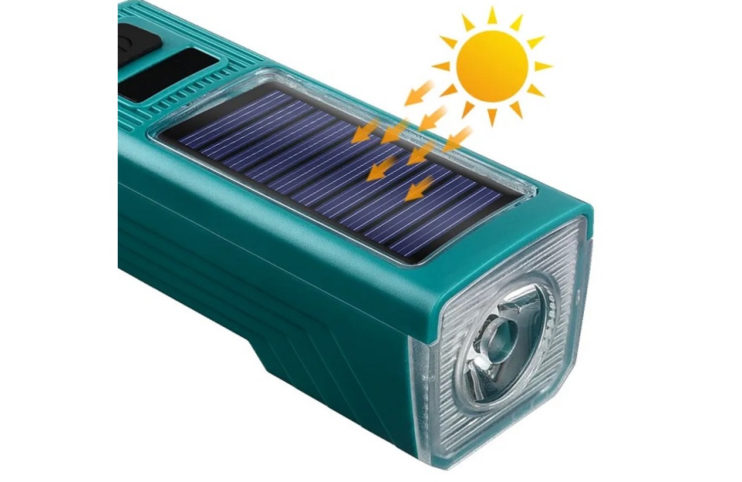 Фара передняя FY-335 на руль, бирюзовый 4