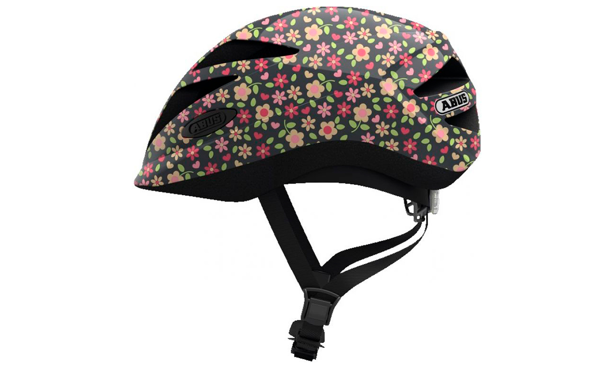 Шлем детский ABUS HUBBLE 1.1 Retro Flower размер S (46-52 см), Черный с цветами 2 Шлем детский ABUS HUBBLE 1.1 Retro Flower размер S (46-52 см), Черный с цветами 2