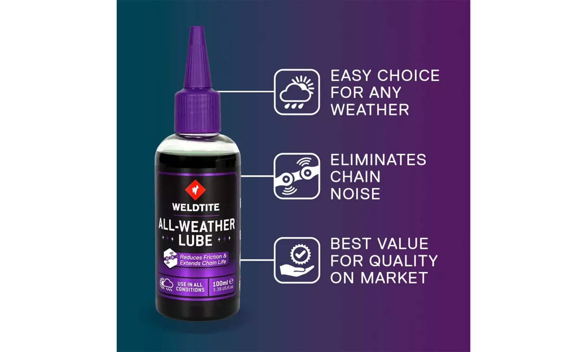 Смазка для цепи Weldtite 03111 ALL-WEATHER LUBE, 10мл 2