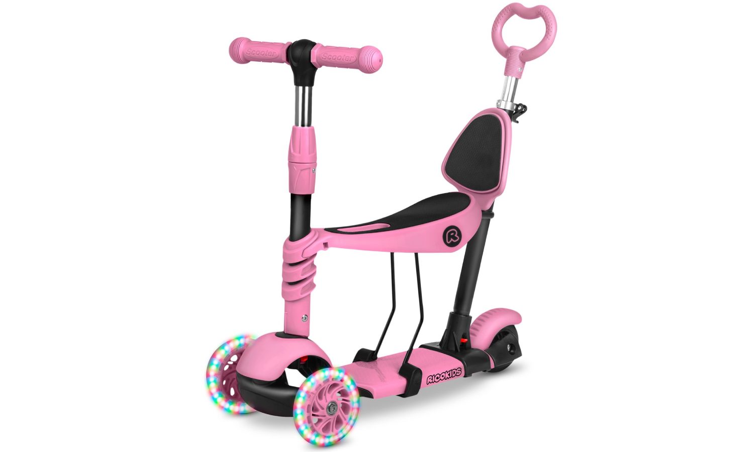 Самокат дитячий триколісний Ricokids Piko рожевий 17 Самокат дитячий триколісний Ricokids Piko рожевий 17