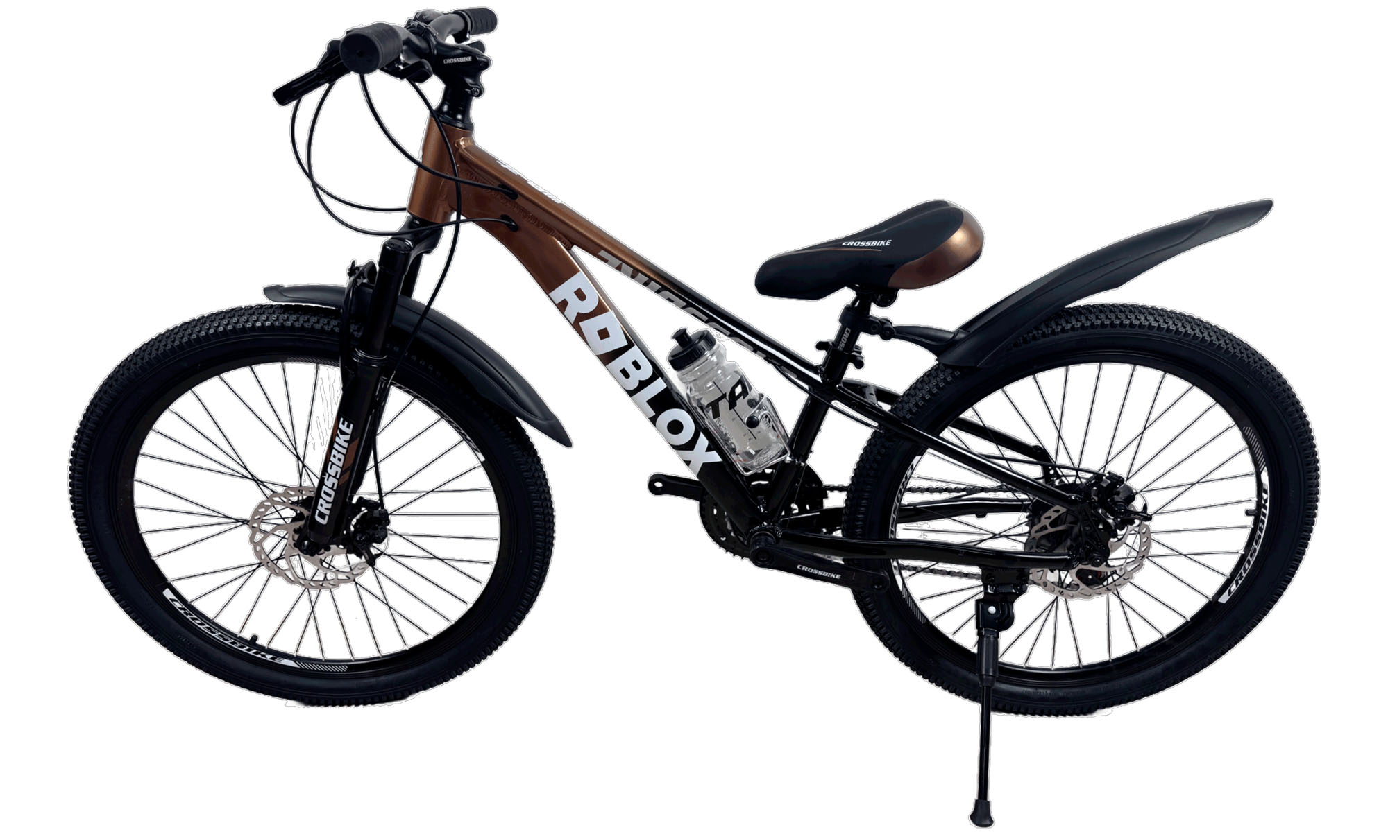 Велосипед CrossBike Roblox 24", размер XXS, рама 11", год 2026, Бронзовый-Черный 5