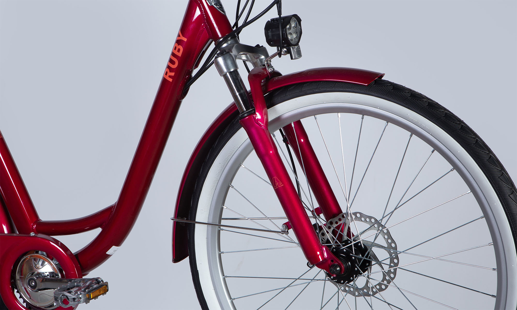 Велосипед с электроприводом Dorozhnik eRUBY DD FR 26", размер M, рама-17", 36B, 17.5А*ч, 500Вт, год 2025, бордовый 5