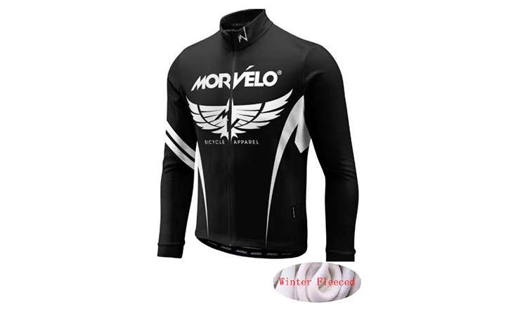 Фотография Велоджерси теплая Cycling Morvelo v2, размер 2XL, черная   2