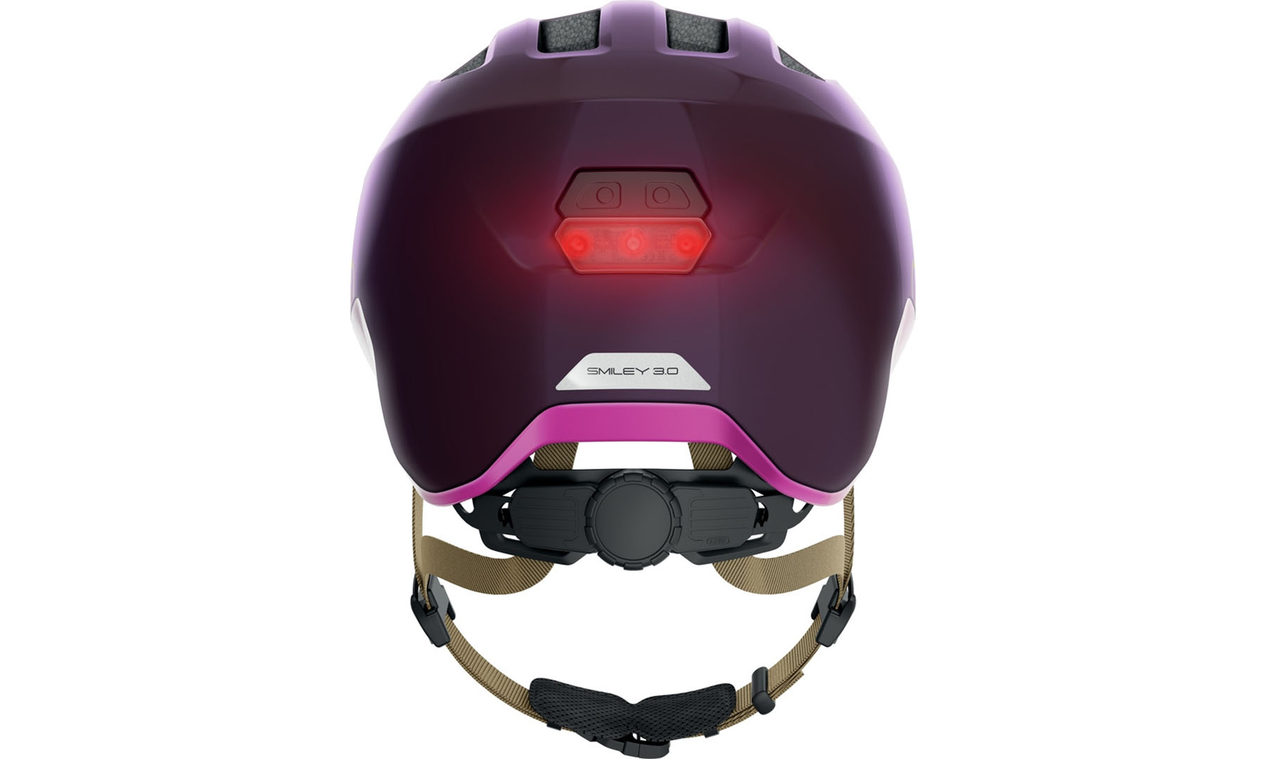 Велошлем детский ABUS SMILEY 3.0 ACE LED Royal Purple, размер S (45-50 см), королевский фиолетовый 4