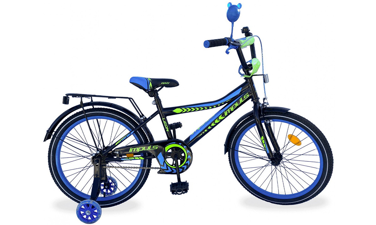 Фотография Велосипед Impuls Kids 20" (2021) 2021 Черно-салатовый
