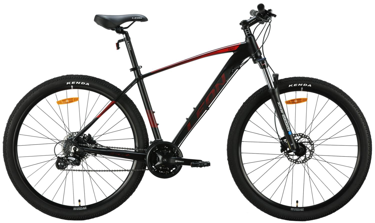 Фотография Велосипед Leon TN-80 AM HDD 29" размер L рама 19" 2024 Черно-красный