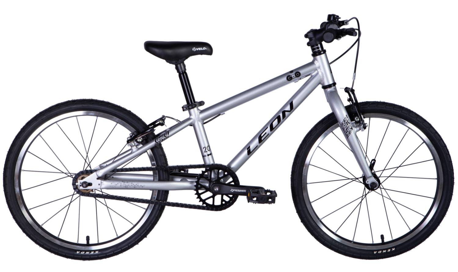 Фотография Велосипед Leon GO Vbr 20" рама 10" 2024 Серый с черным