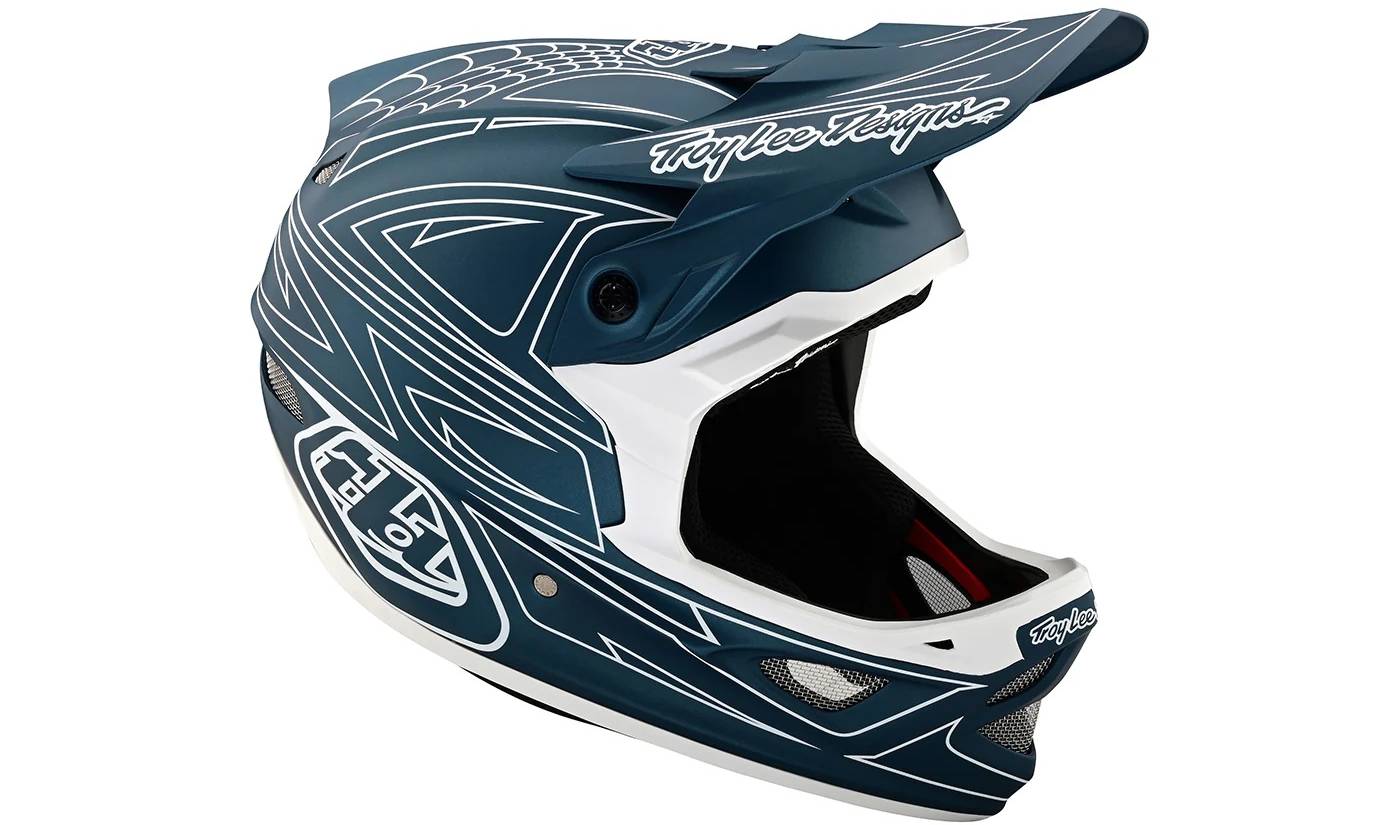 Вело шлем TLD D3 FIBERLITE размер L (58-59 см) SpiderStripe Blue 4 Вело шлем TLD D3 FIBERLITE размер L (58-59 см) SpiderStripe Blue 4