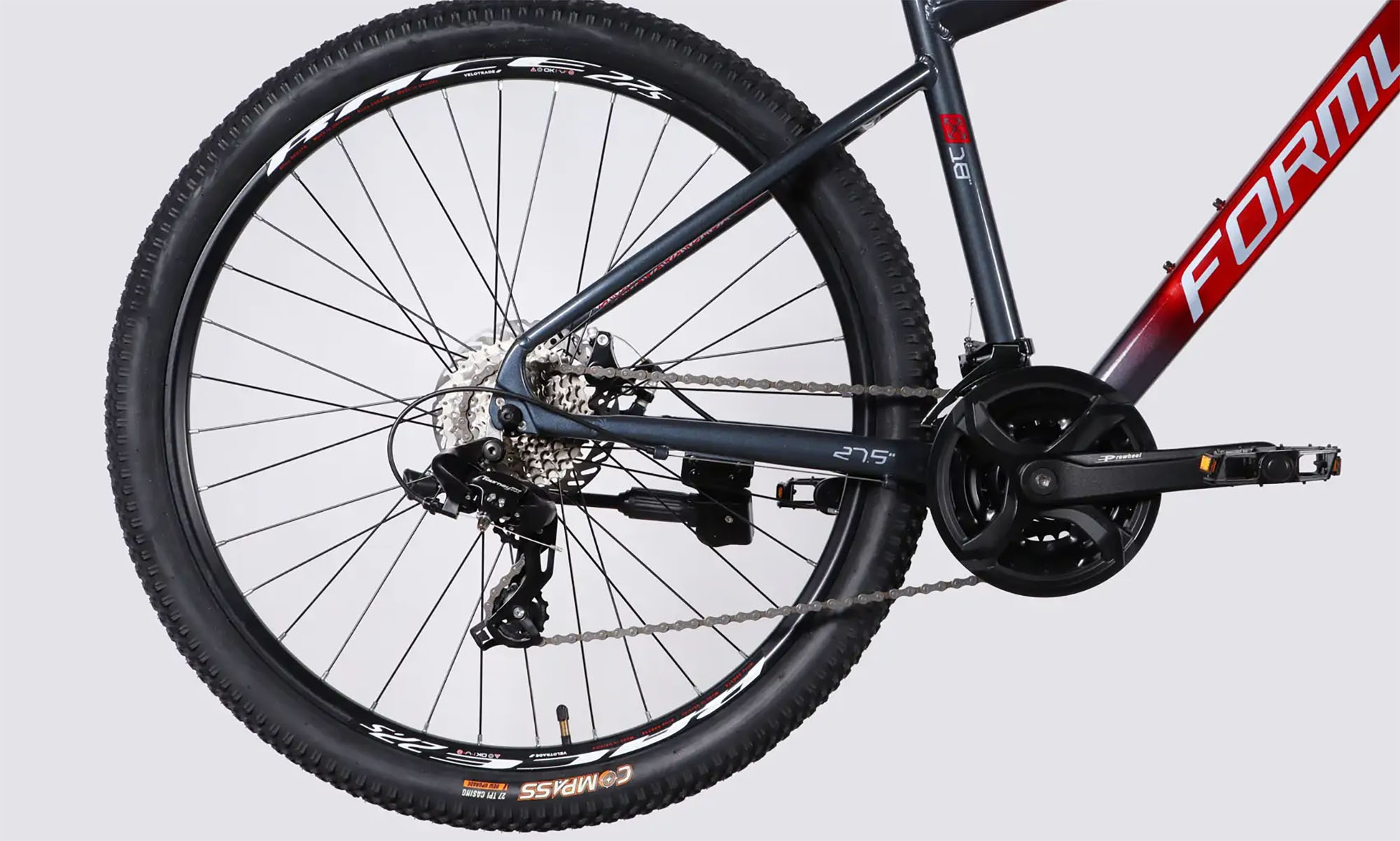 Велосипед Formula F-1 DD CS, 27.5", размер S, рама-16", год 2026, красно-серый 4