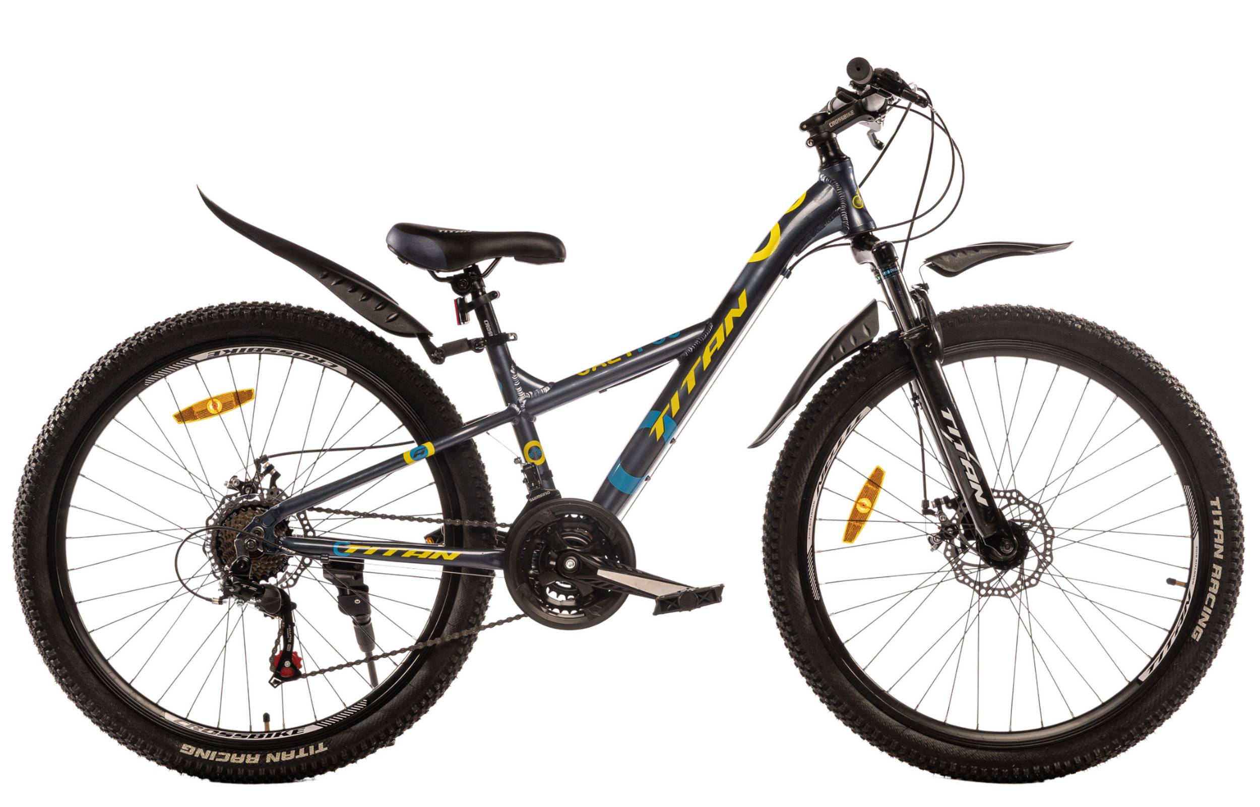 Фотография Велосипед Titan CALYPSO 26" размер XS рама 13 2022 Серо-желтый