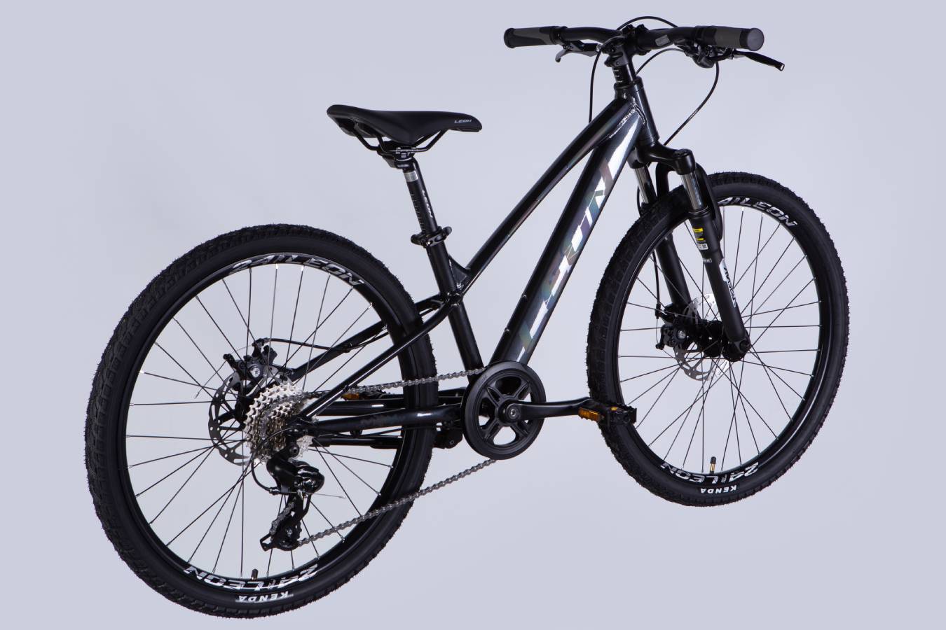 Велосипед Leon JUNIOR DD CS 24", размер XXS, рама 12", 2025, черный  7