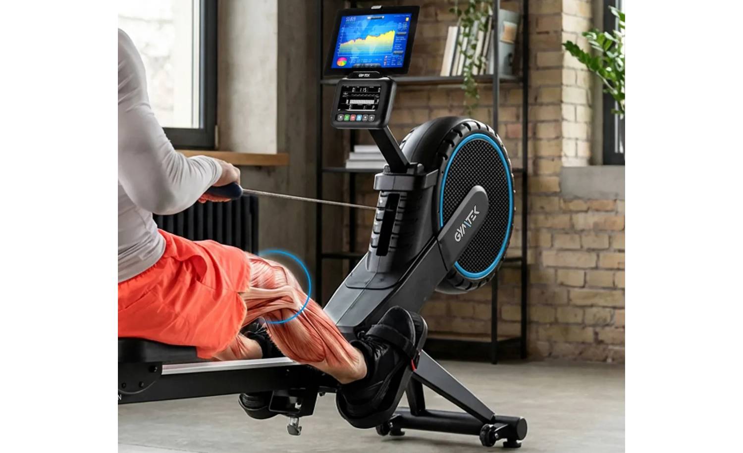 Гребной тренажер Gymtek XR2500 воздушный электромагнитный 3 Гребной тренажер Gymtek XR2500 воздушный электромагнитный 3