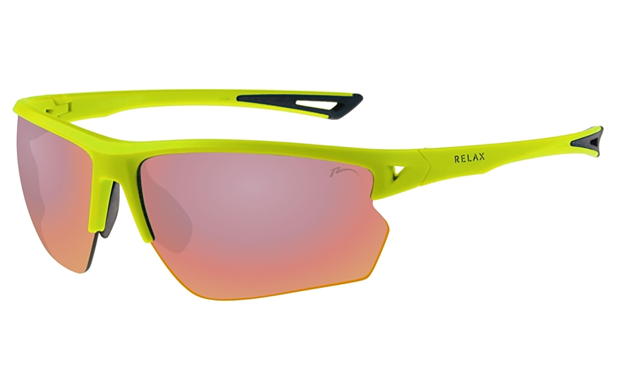 Очки Relax Kadavu неоновые/желтые глянцевые, линза smoke (PC), black red, кат. 2 