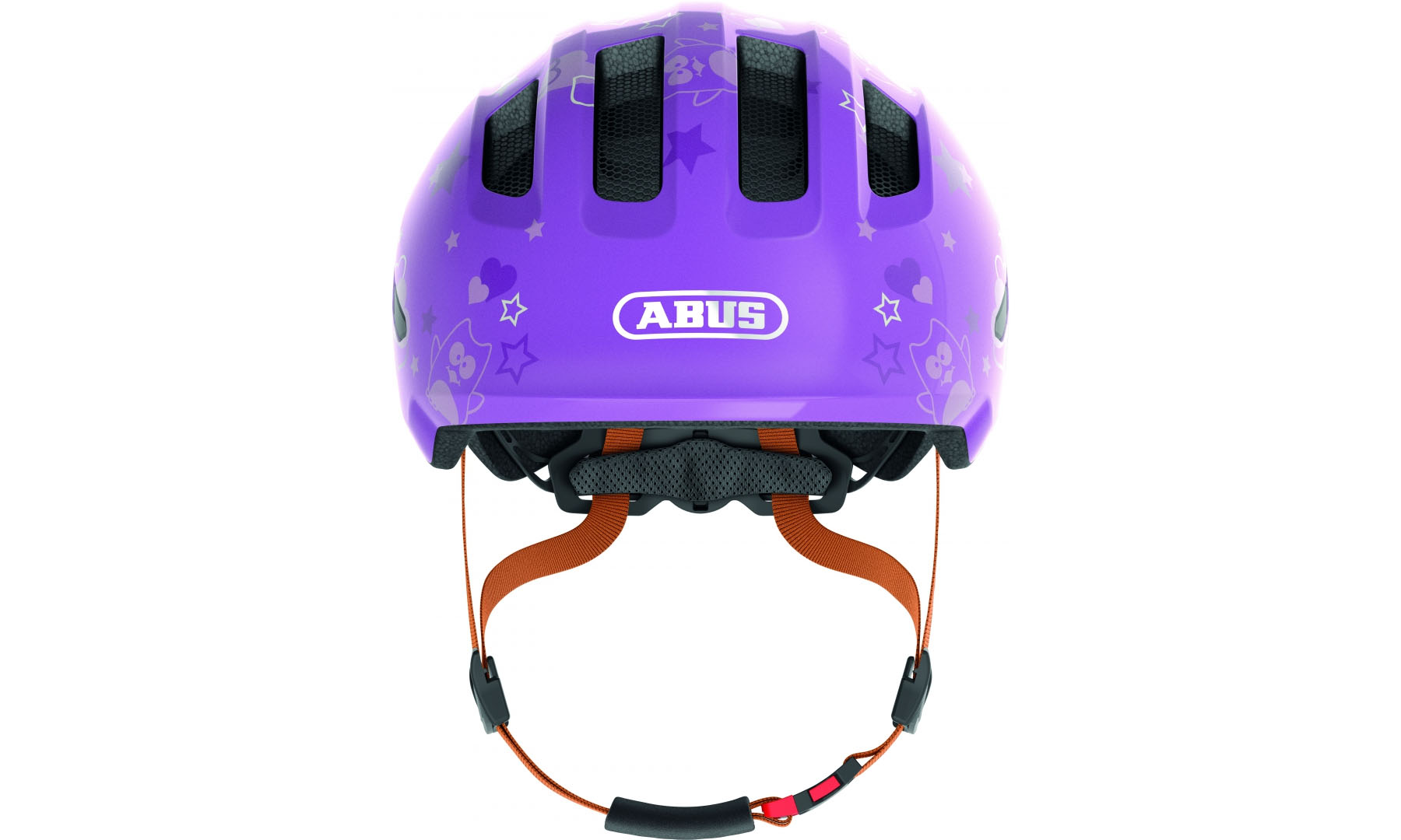 Велошлем детский ABUS SMILEY 3.0 Purple Star, размер S (45-50 см), пурпурная звезда 3 Велошлем детский ABUS SMILEY 3.0 Purple Star, размер S (45-50 см), пурпурная звезда 3