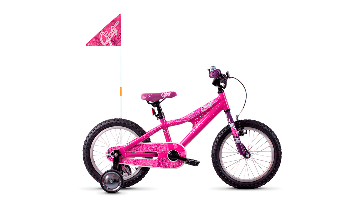 Фотографія Велосипед Ghost Powerkid 16" 2019 Рожево-фіолетовий