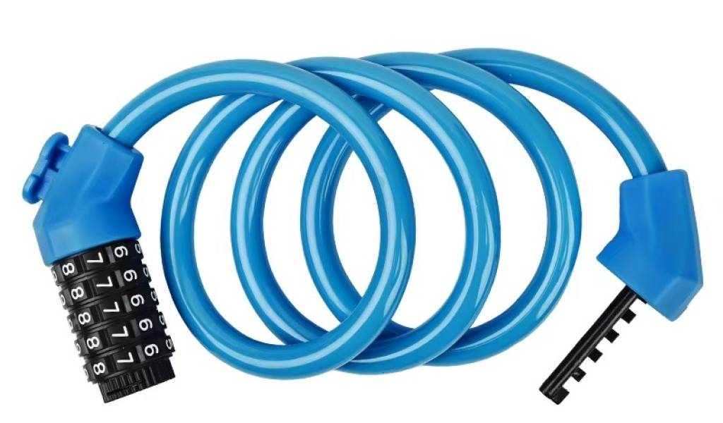 Фотографія Замок кодовий EsLNF Anti-Theft 12 х 120 мм. синій 