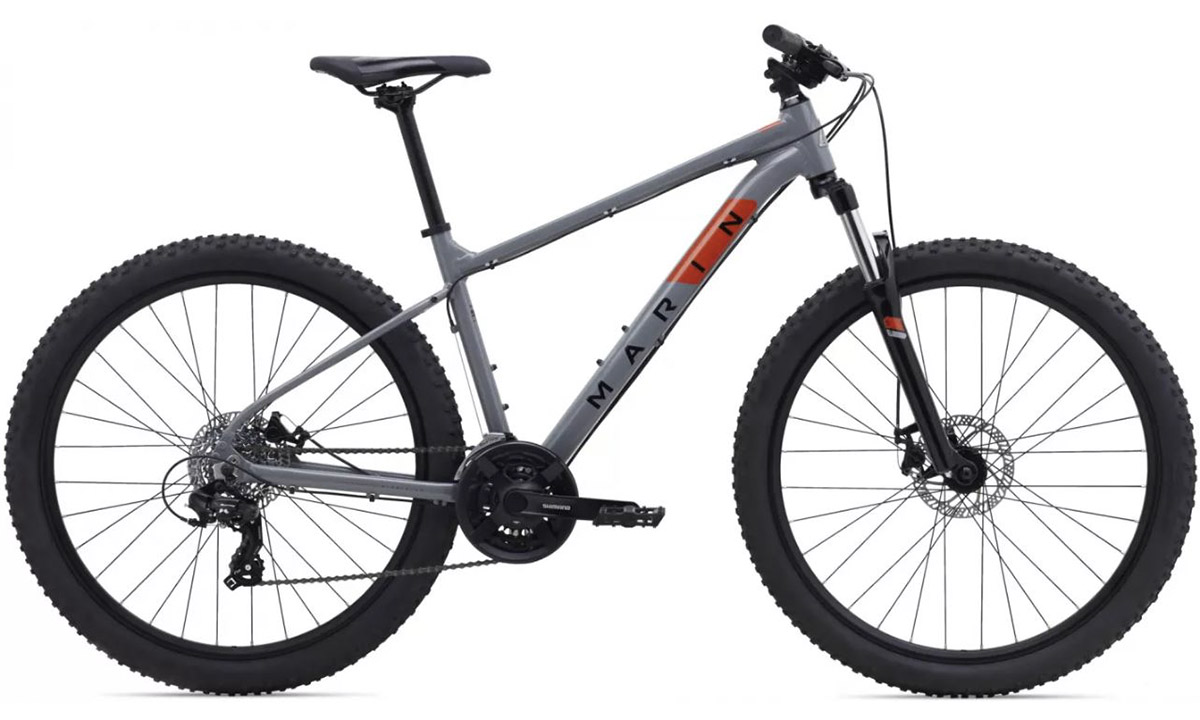 Фотография Велосипед Marin BOLINAS RIDGE 1, 29", рама M, 2023 Gloss Grey/Black/Roarange