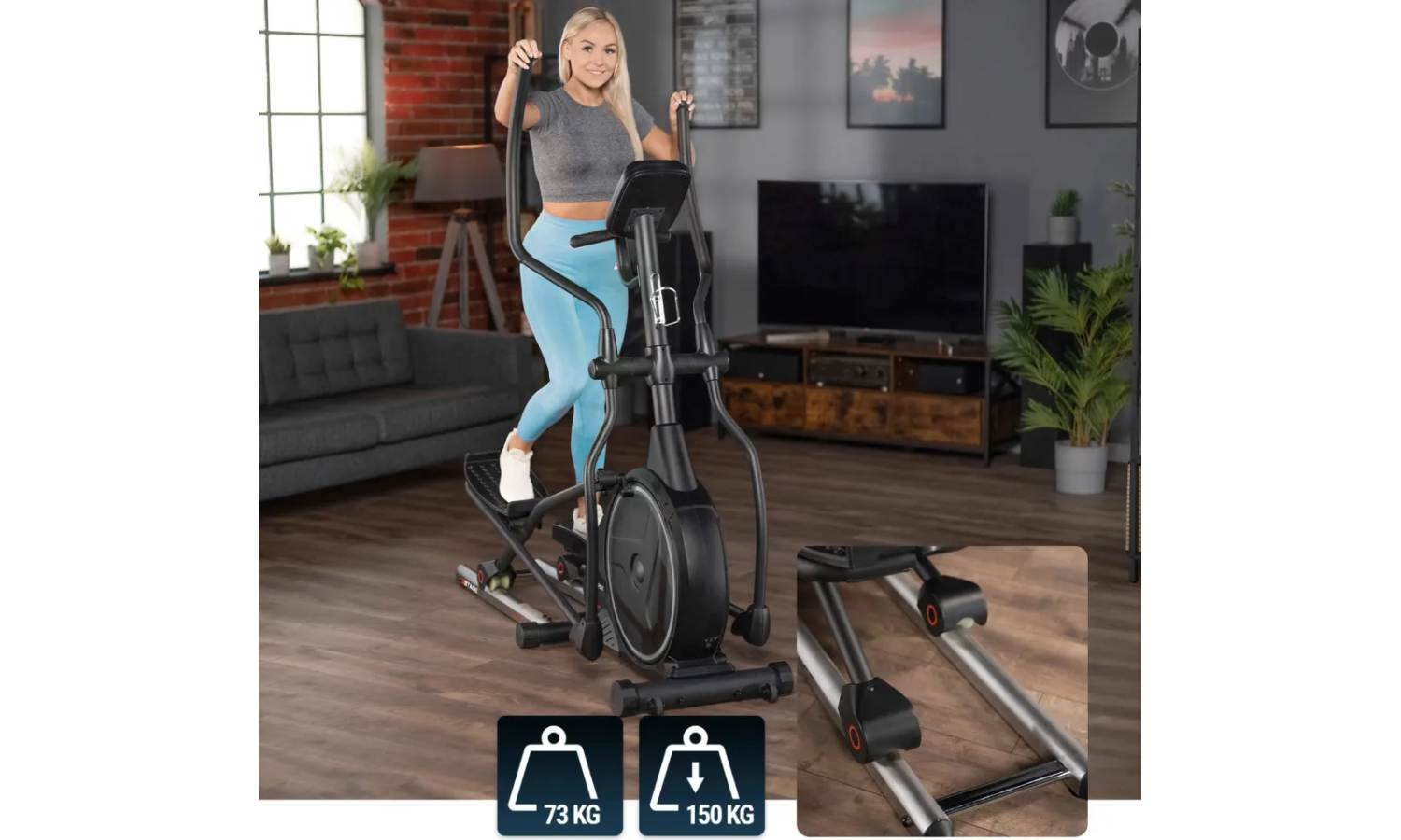 Орбитрек Hop-Sport HS-160CF Stage электромагнитный серый 6