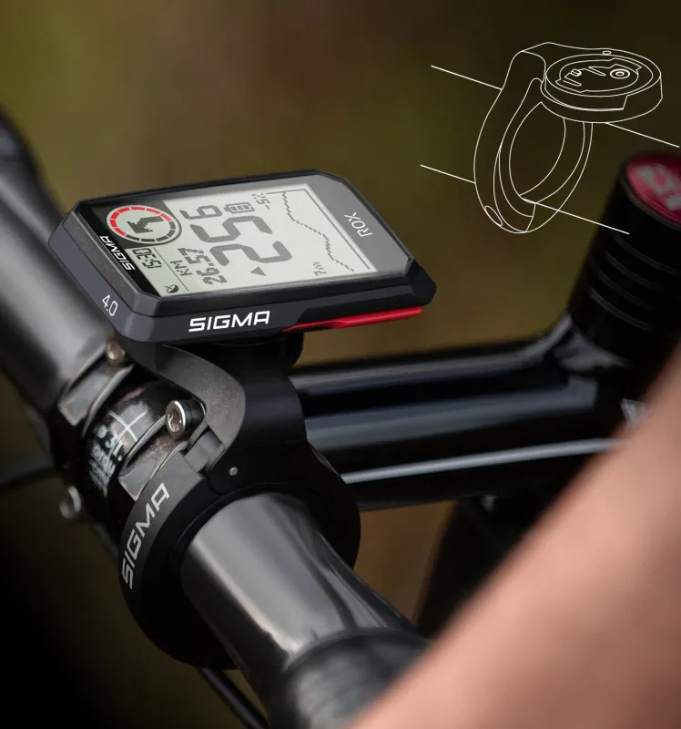 Велокомп'ютер ROX 4.0 Sensor Set Sigma Sport Чорний 3