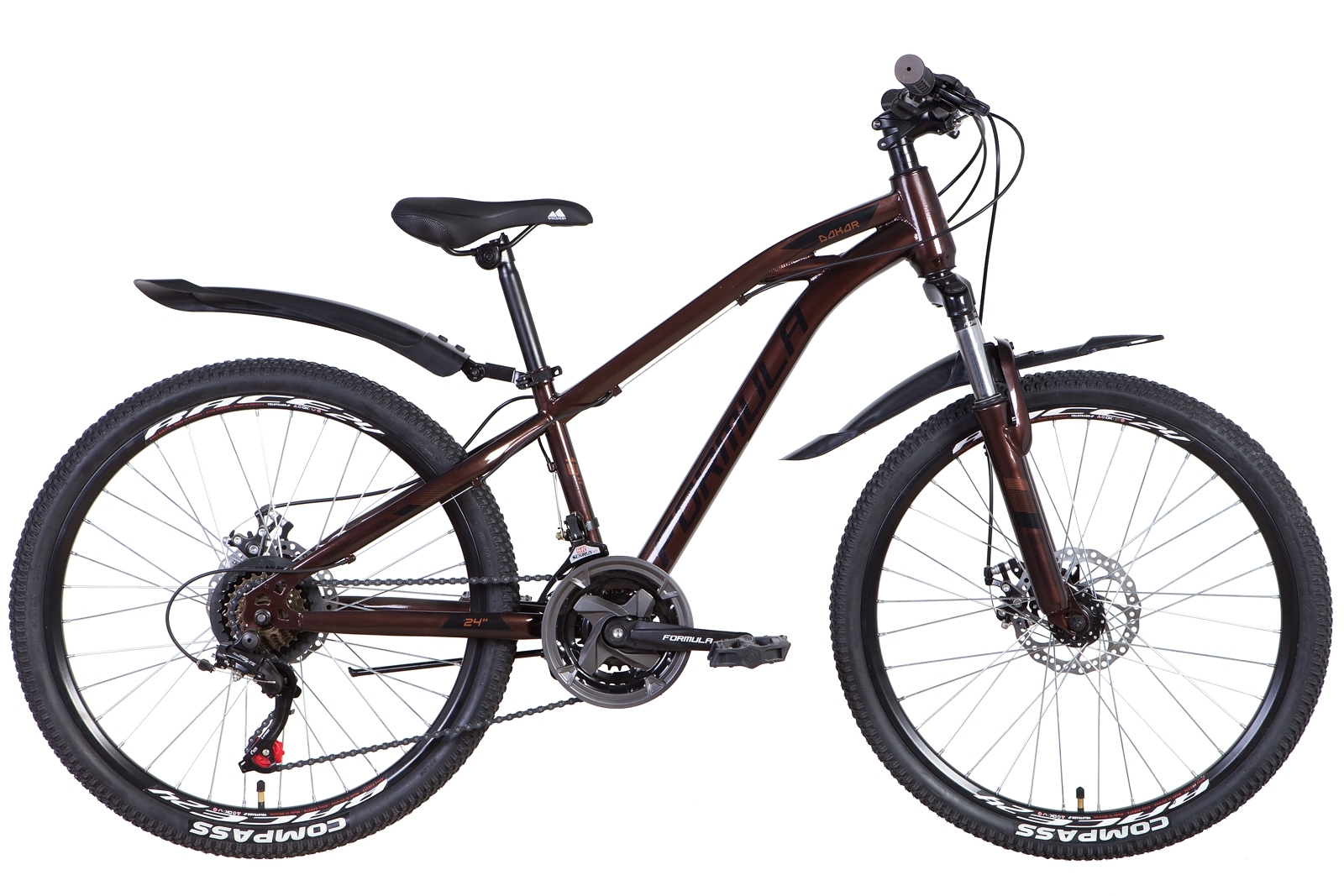 Фотография Велосипед Formula DAKAR AM DD 24" размер XXS размер 13 2022 коричневый