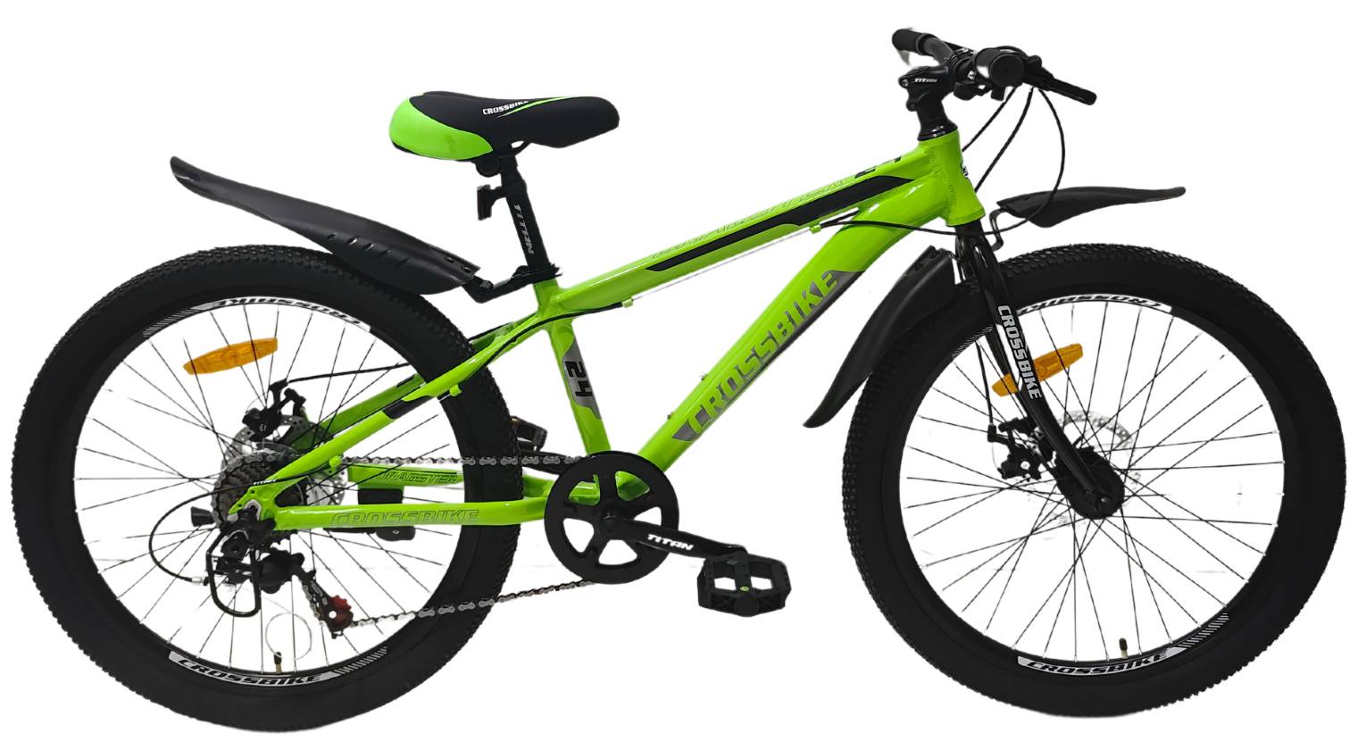 Фотографія Велосипед Crossbike Dragster Rigid 24", размер XXS рама 11" (2024), Зеленый