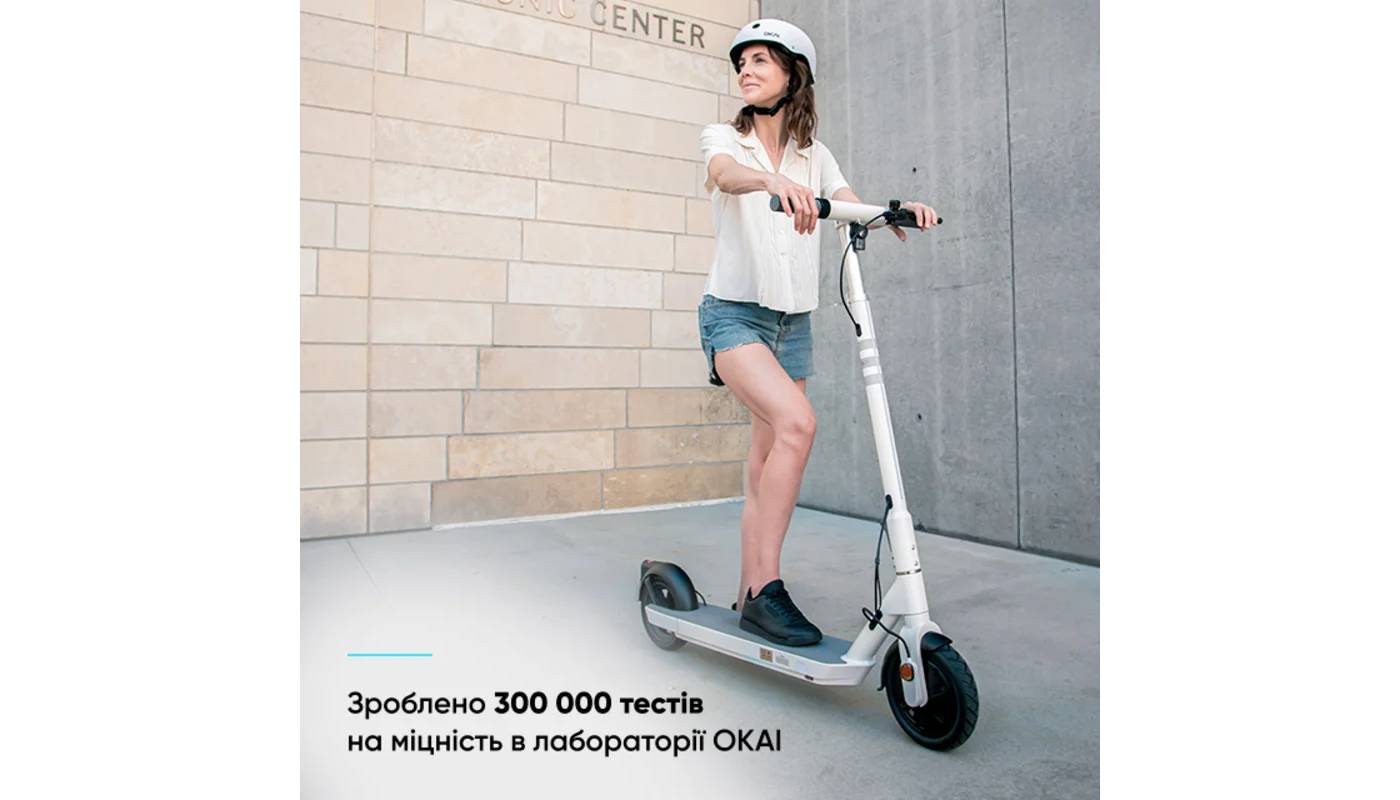 Электросамокат OKAI ES20-NEON 9" 300(600)W, 9.8Ah, NFC, App, белый 8 Электросамокат OKAI ES20-NEON 9" 300(600)W, 9.8Ah, NFC, App, белый 8