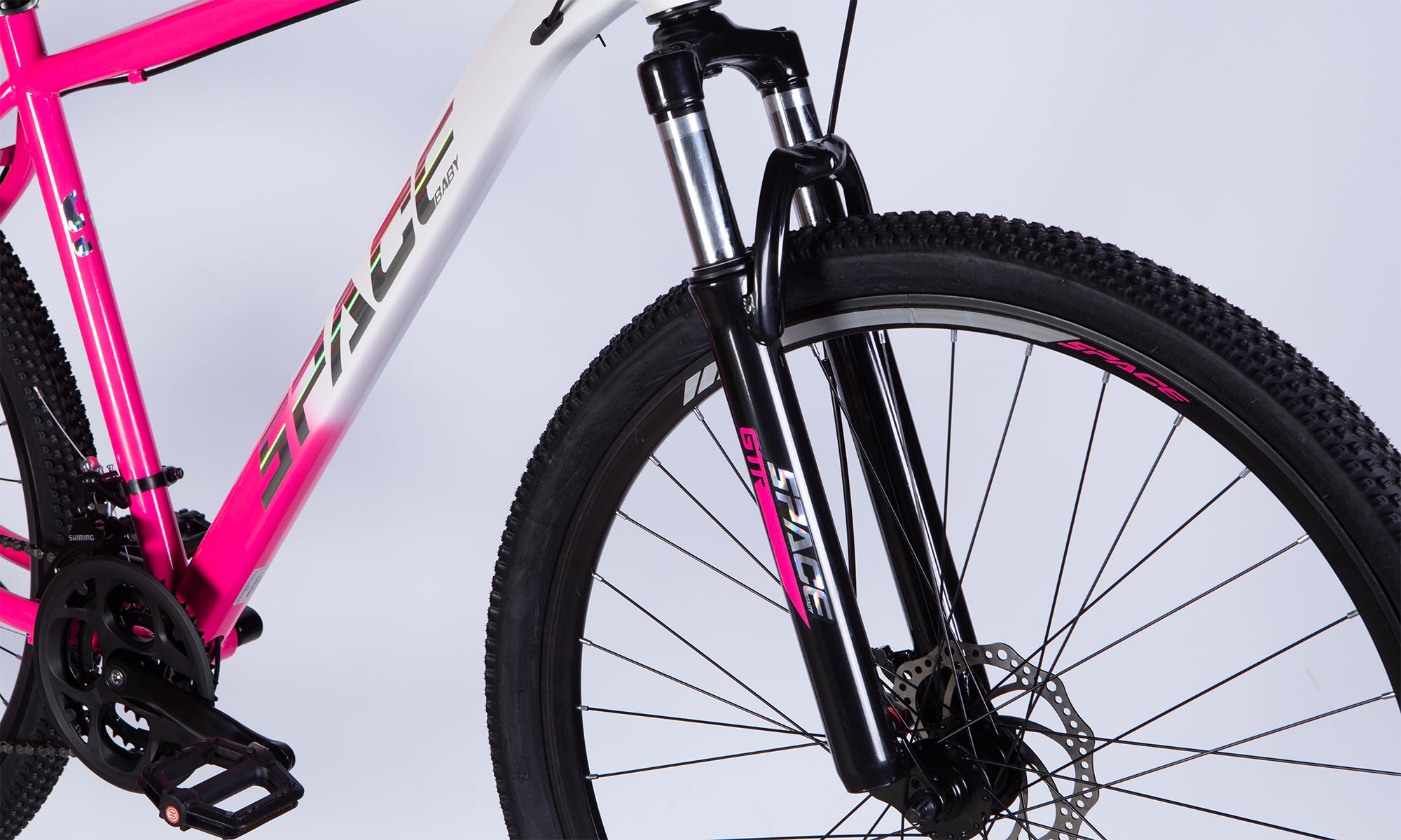 Велосипед SPACE MARS DD FR, 29", ST, рама 20", 2025, розово-белый 4