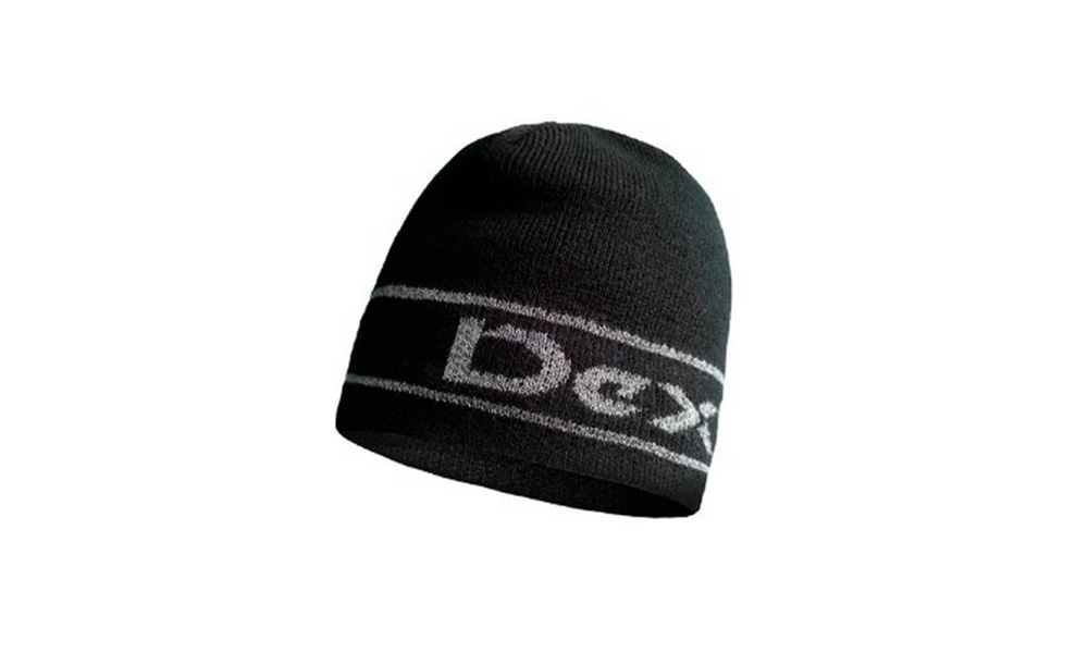 Шапка водонепроникна Dexshell Beanie Reflective Logo L/XL черно-серый