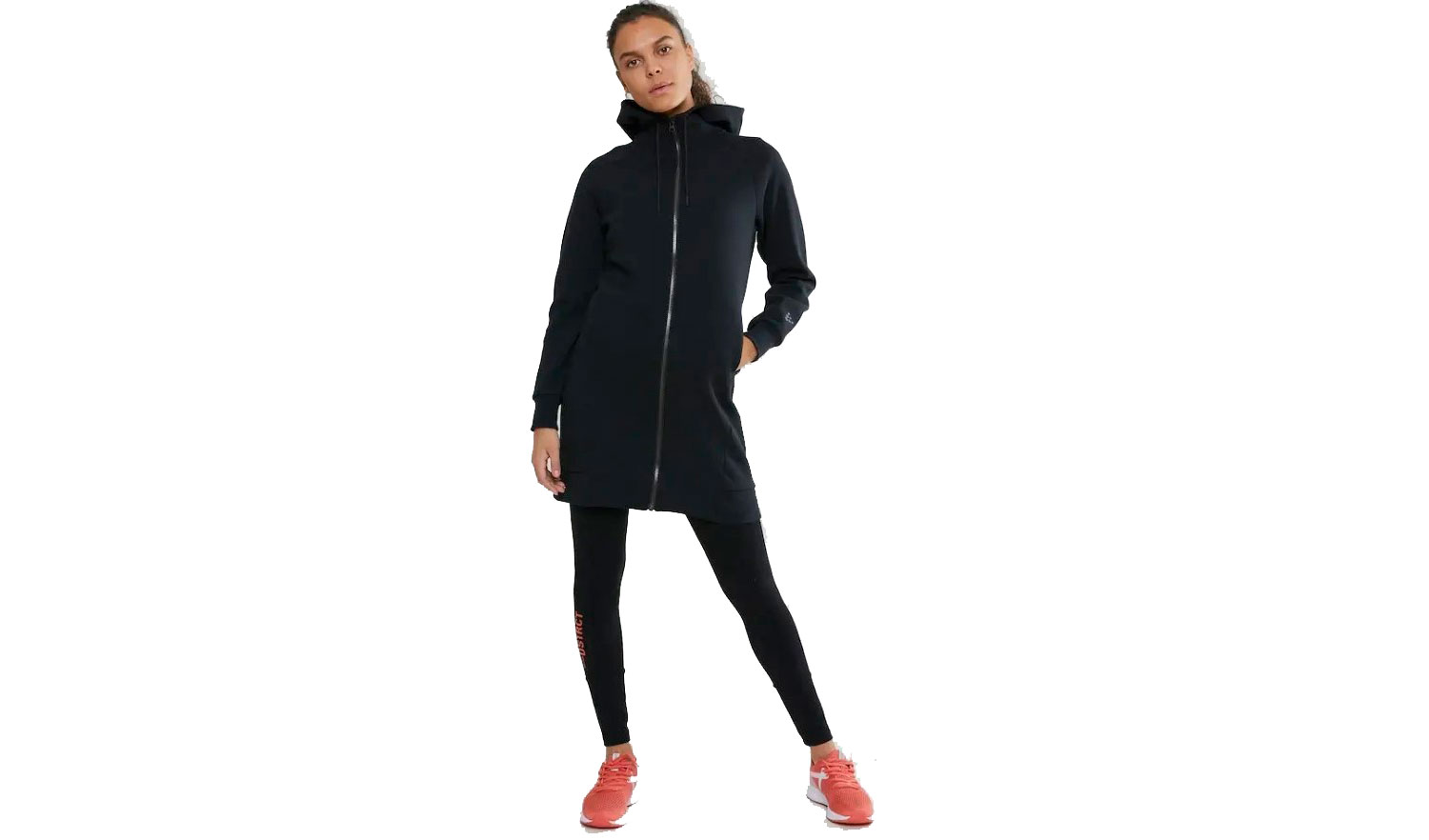 Кофта Craft District Long Hoodie женская, размер XS, сезон SS 19, черный 7