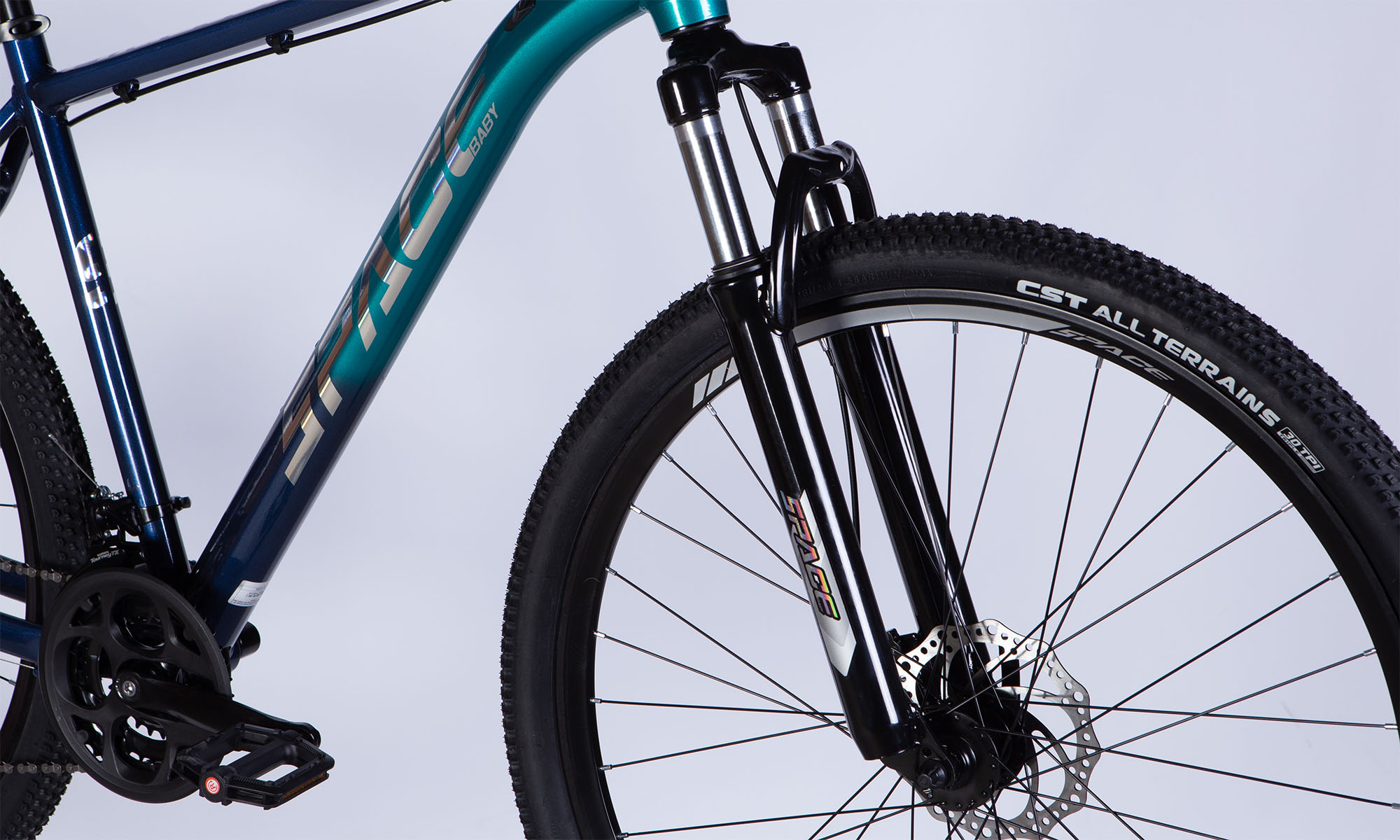 Велосипед SPACE PHAETON DD FR 29", AL, размер M, рама 18", 2025, сине-зеленый 2