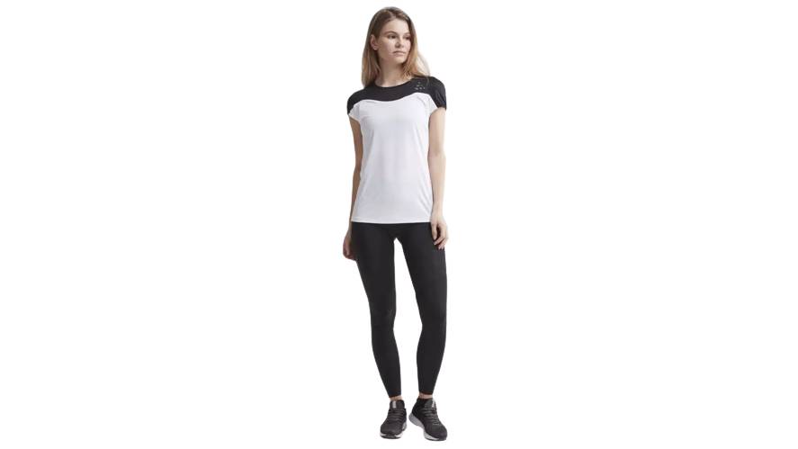 Фотография Футболка Craft Shade SS Tee женская, размер XS, сезон SS 19, белая 6