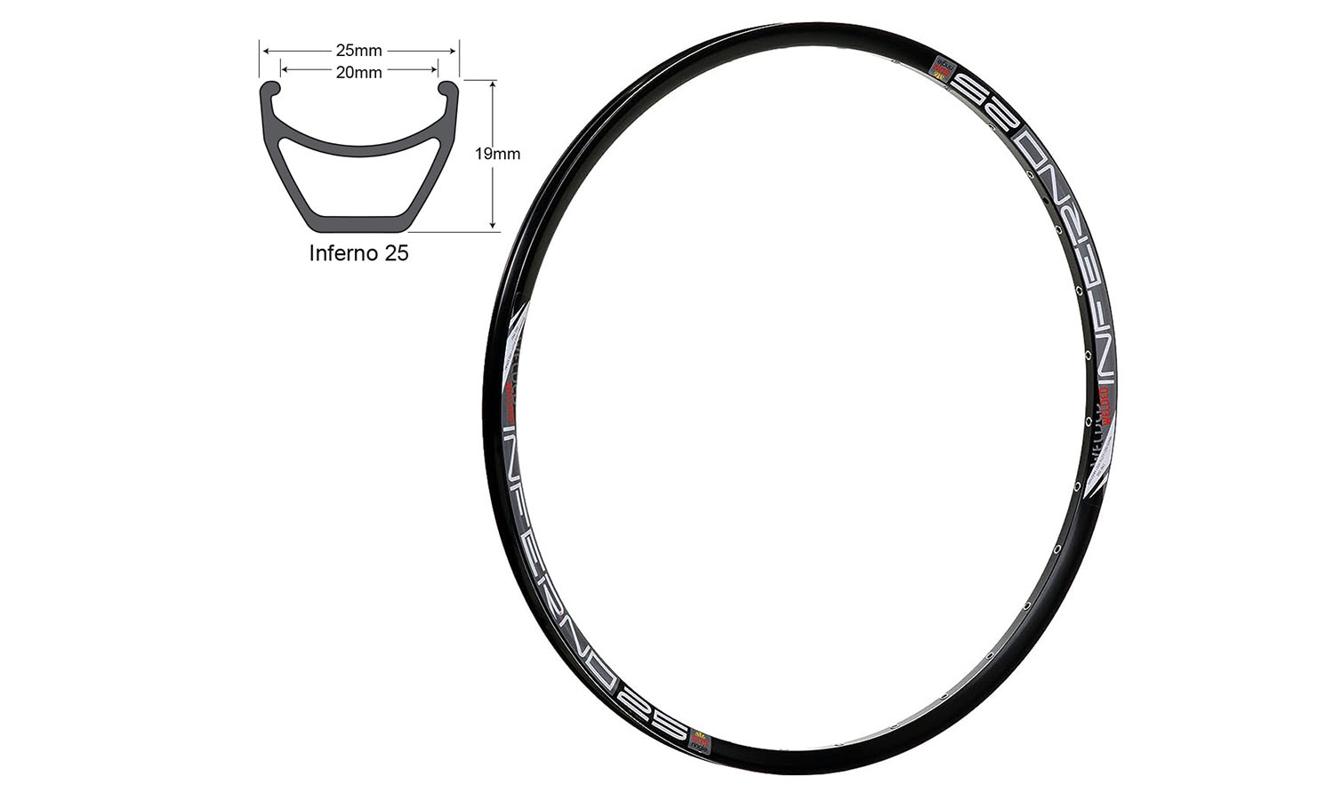 Обід SunRingle Inferno 25 27,5" 32 отв, чорний 2