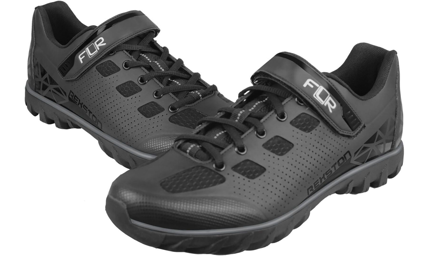 Велосипедные туфли МТБ FLR Rexston Pro черный/серый, размер 47 7