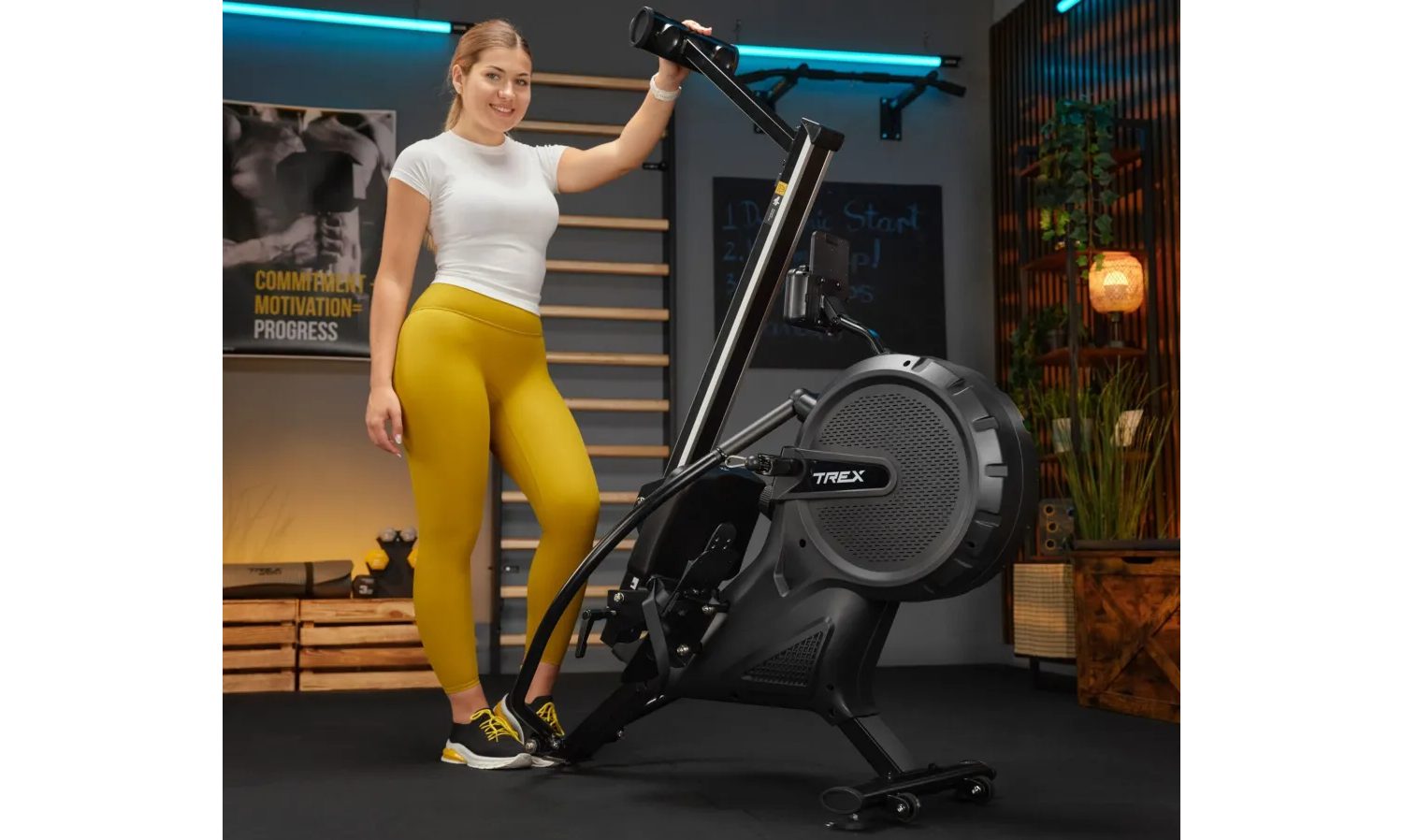 Гребной тренажер Trex Sport APRON TX-880RM аэромагнитный черный 2 Гребной тренажер Trex Sport APRON TX-880RM аэромагнитный черный 2