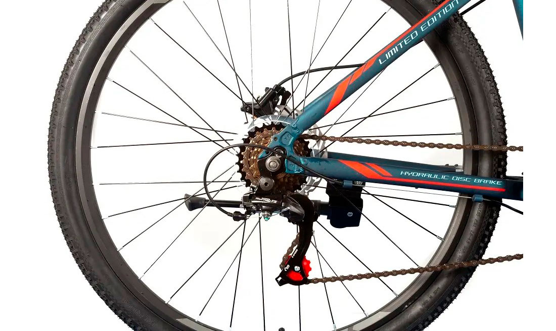 Фотография Велосипел Trinx M100 Elite Majes 27.5" размер S рама 16 2022 Matt-Blue-Blue-Red 6