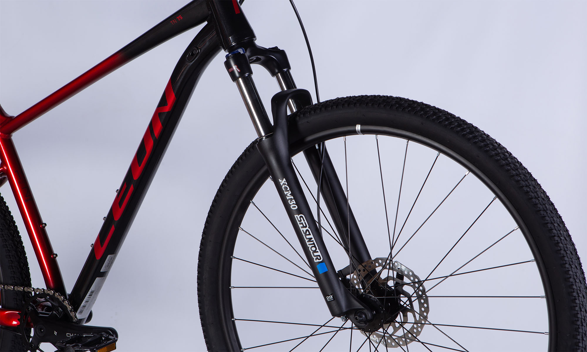 Leon TN 75 HDD 29 Велосипед, розмір L, кадр 19 ", 2025 рік, чорний і червоний 3