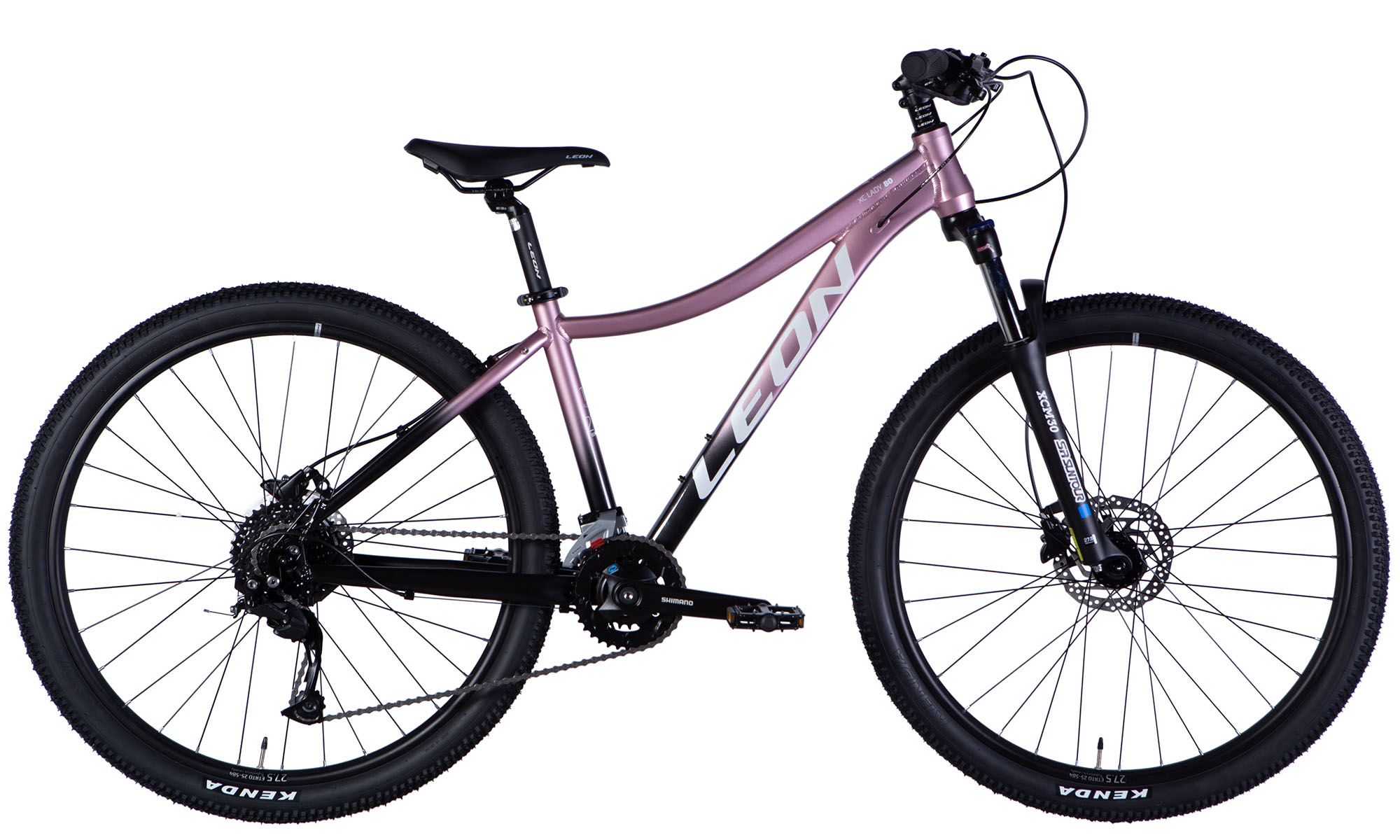 Фотография Велосипед Leon XC LADY 80 HDD 27,5", размер S, рама 16", 2025, розовый с черным 