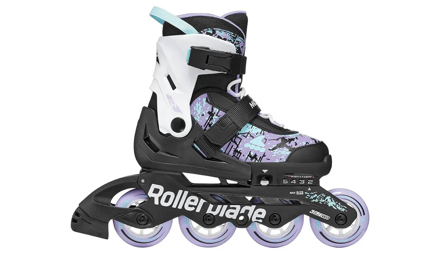 Ролики Rollerblade Microblade SL black-lavander 28-32 2