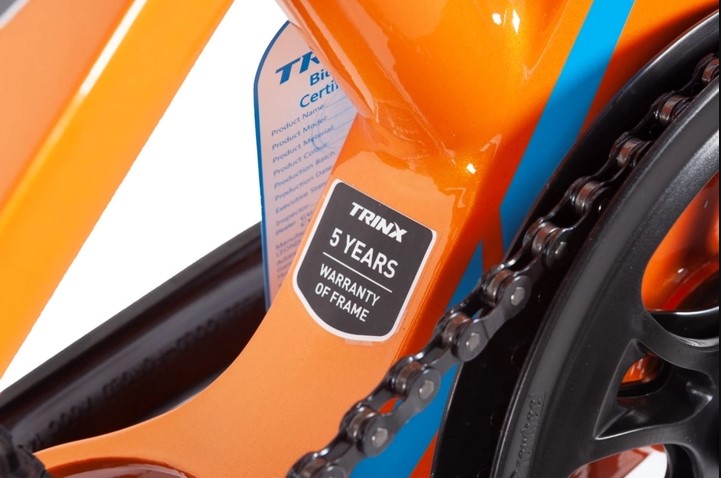 Фотография Велосипед Trinx SEALS 3.0 20" Orange-Black-Blue 4