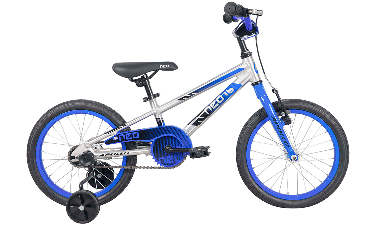 Велосипед детский Apollo NEO boys 16" 2021 серо-синий