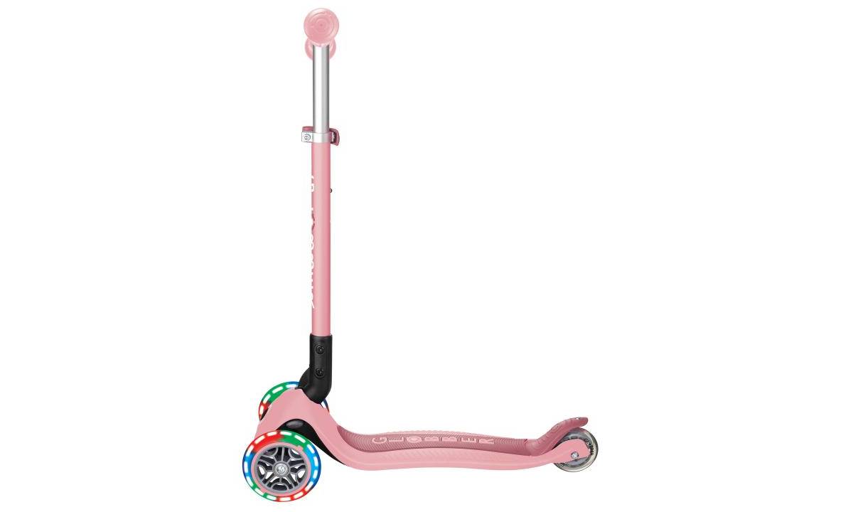 Самокат GLOBBER PRIMO FOLDABLE LIGHTS, пастельно-розовый, колеса с подсветкой, 3+ 5 Самокат GLOBBER PRIMO FOLDABLE LIGHTS, пастельно-розовый, колеса с подсветкой, 3+ 5