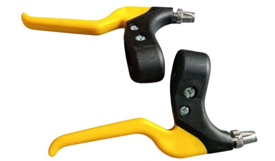 Тормозные ручки SunRun, пластик, желто-черные Тормозные ручки SunRun, пластик, желто-черные