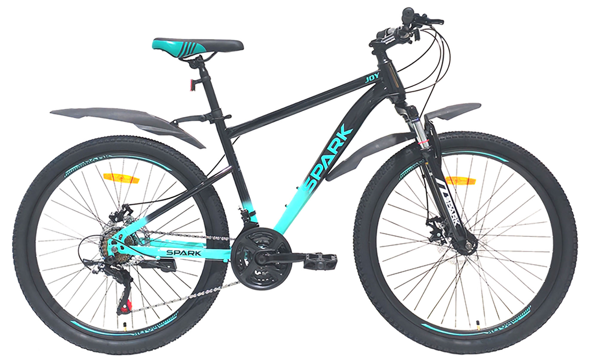 Велосипед SPARK JOY 26", розмір M, рама 17", 2025, чорний з бірюзовим 