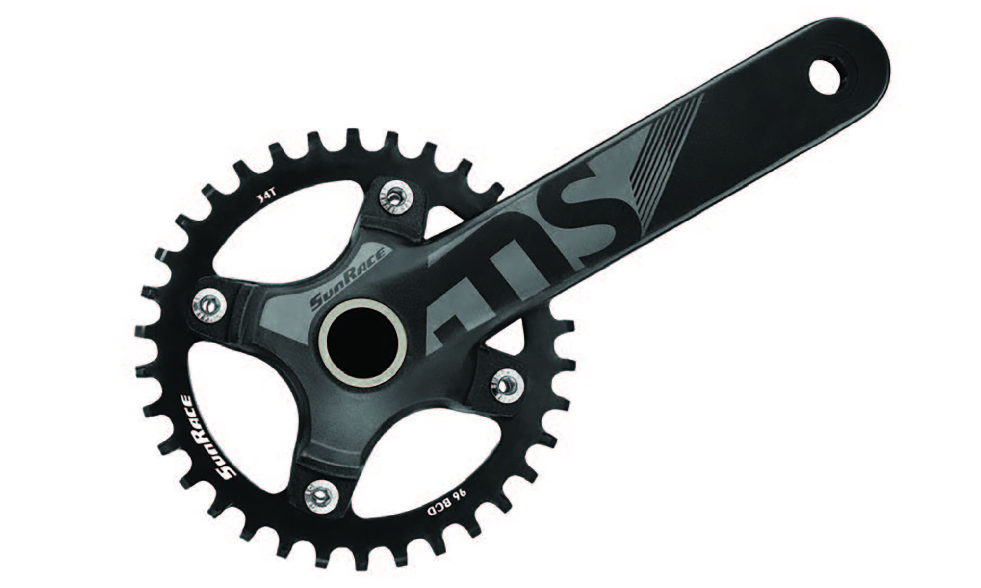 Шатуны SunRace FCMS0V Hollowtech (ось 24мм), 175 мм, 34T, 96BCD, на 11/10/9ск., черный Шатуны SunRace FCMS0V Hollowtech (ось 24мм), 175 мм, 34T, 96BCD, на 11/10/9ск., черный