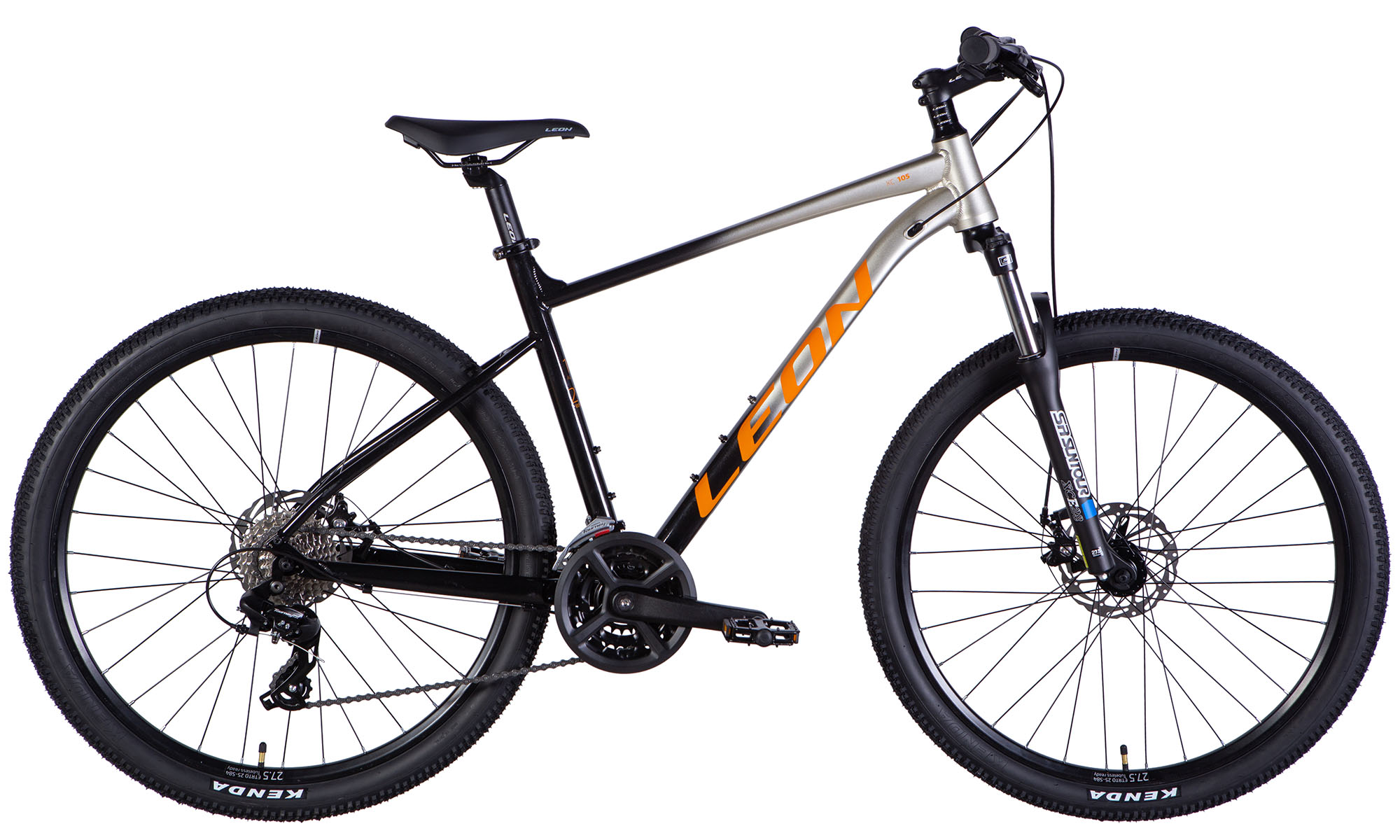 Фотография Велосипед Leon XC 105 DD CS 27,5", размер L, рама 19", 2025, серебристый с черным 
