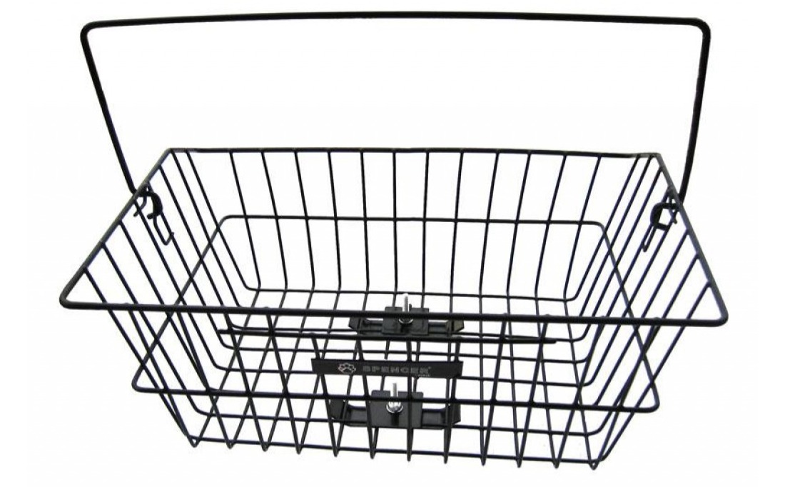 Корзина Spencer 40x30x17 на багажник железный черный 2