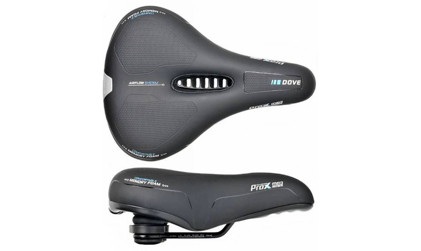 Сідло ProX Dove Med, Memory Foam, Reflex, чорний 2