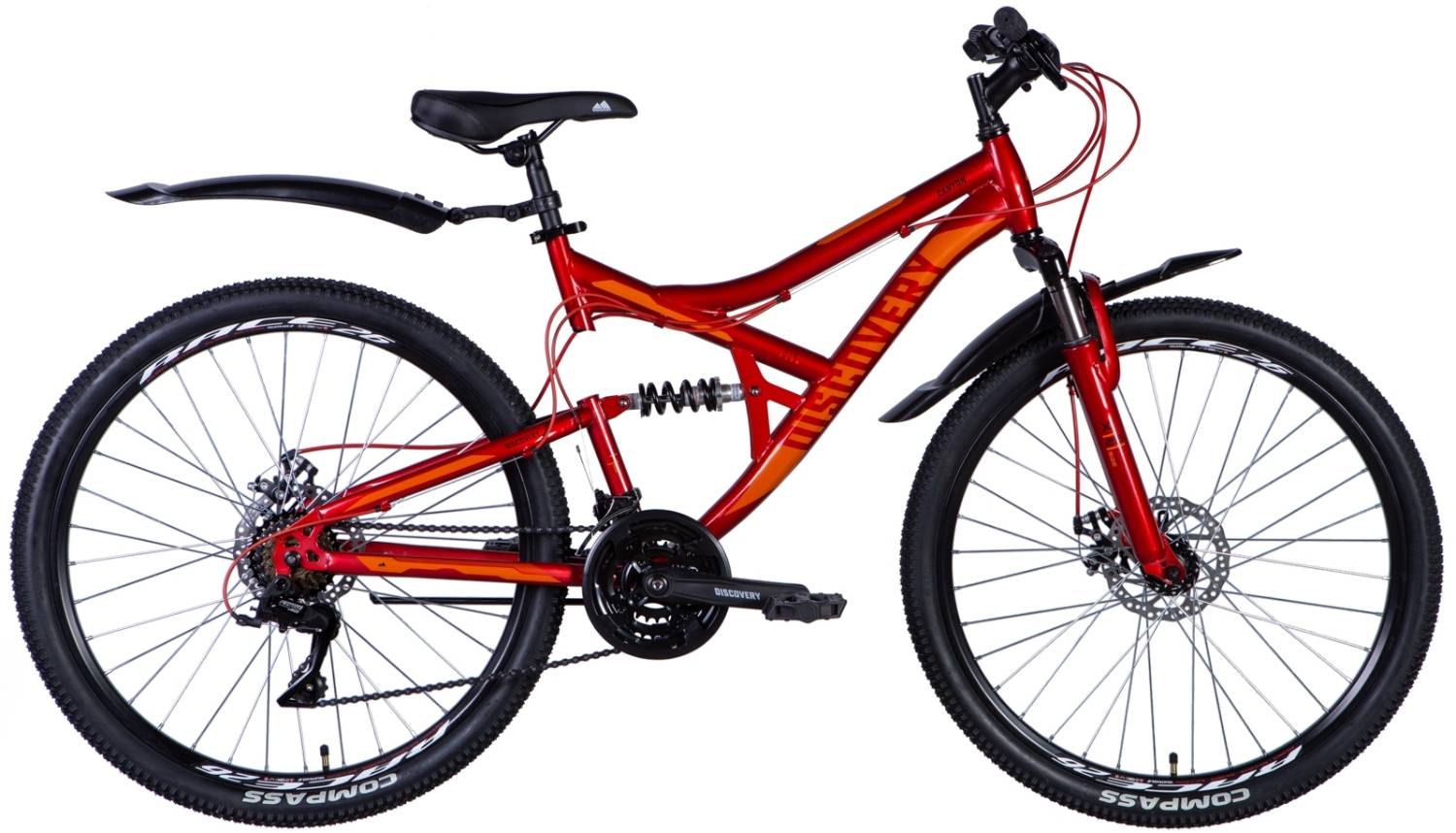 Фотографія Велосипед Discovery CANYON AM DD 26" розмір М рама 17,5 2024 Червоний