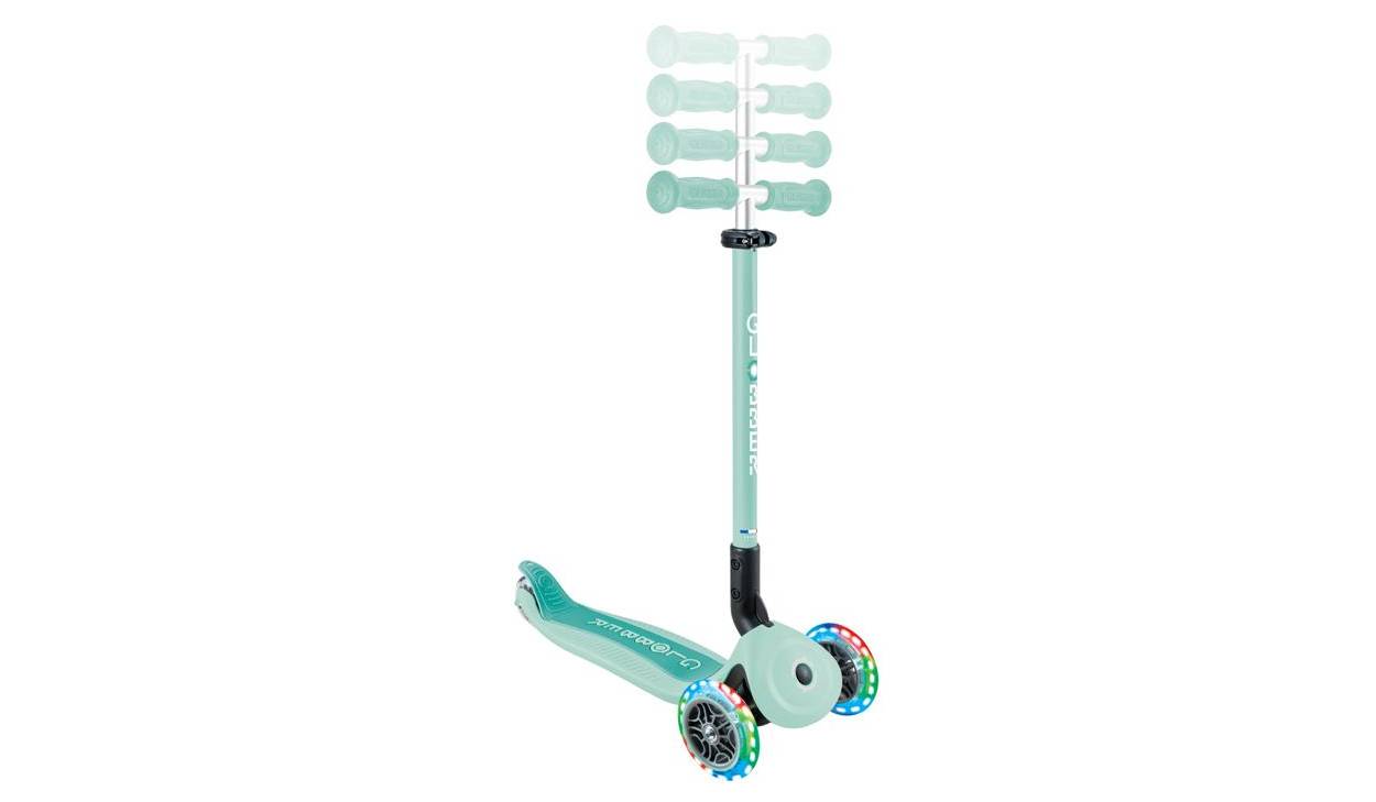 Самокат GLOBBER GO UP ACTIVE со светящимися колёсами, мятный, 1+ 4
