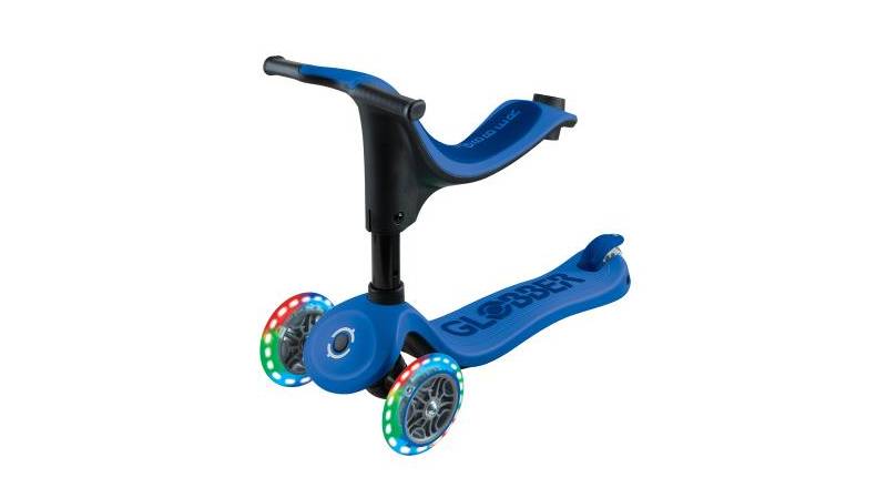 Самокат GLOBBER серии GO UP SPORTY синий, со светящимися колесами, 1+ 3 Самокат GLOBBER серии GO UP SPORTY синий, со светящимися колесами, 1+ 3